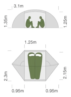 Exped Orion II Green Trekkerstent -Openlucht Sport Serie 2740623 7640120111205 2