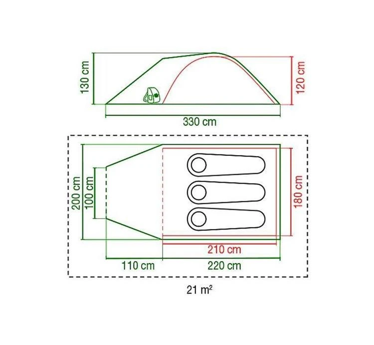 Coleman Kobuk Valley 3 Plus Bijzettent 5 Coleman Kobuk Valley 3 Plus Bijzettent - Afbeelding 3