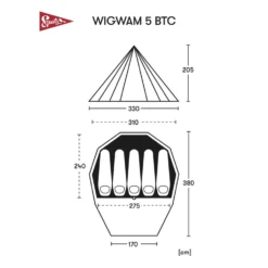 Spatz Wigwam 5 Btc Familietent -Openlucht Sport Serie 4347674 7615523298860 0