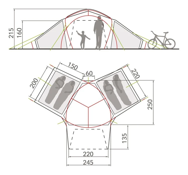 Vaude Badawi 4P Familietent 4 Vaude Badawi 4P Familietent - Afbeelding 2