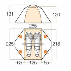 Vango Mistral 200 Trekkerstent Showmodel -Openlucht Sport Serie 5670827 1000000081749 2