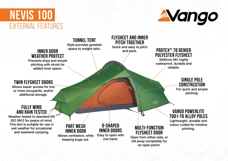 Vango Nevis 100 Trekkerstent 5 Vango Nevis 100 Trekkerstent - Afbeelding 3