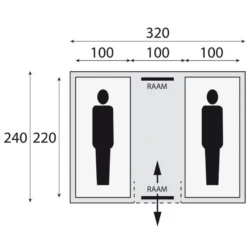 Safarica Chicco 2 Vis-A-Vis Tent -Openlucht Sport Serie 7571120 8717437037616 3