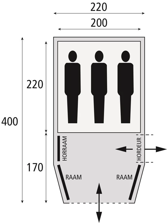 Safarica Blackhawk 220 Air Familietent 5 Safarica Blackhawk 220 Air Familietent - Afbeelding 3