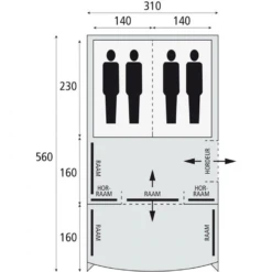 Safarica Indian Hills 310 Familietent -Openlucht Sport Serie 7571401 8717437042368 2