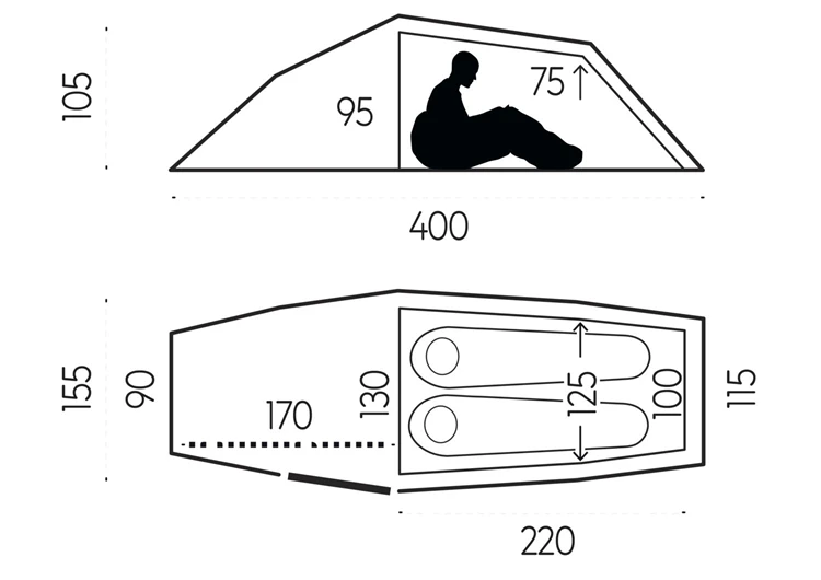 FJÄLLRÄVEN Fjallraven Abisko Shape 2 Trekkerstent 4 FJÄLLRÄVEN Fjallraven Abisko Shape 2 Trekkerstent - Afbeelding 2